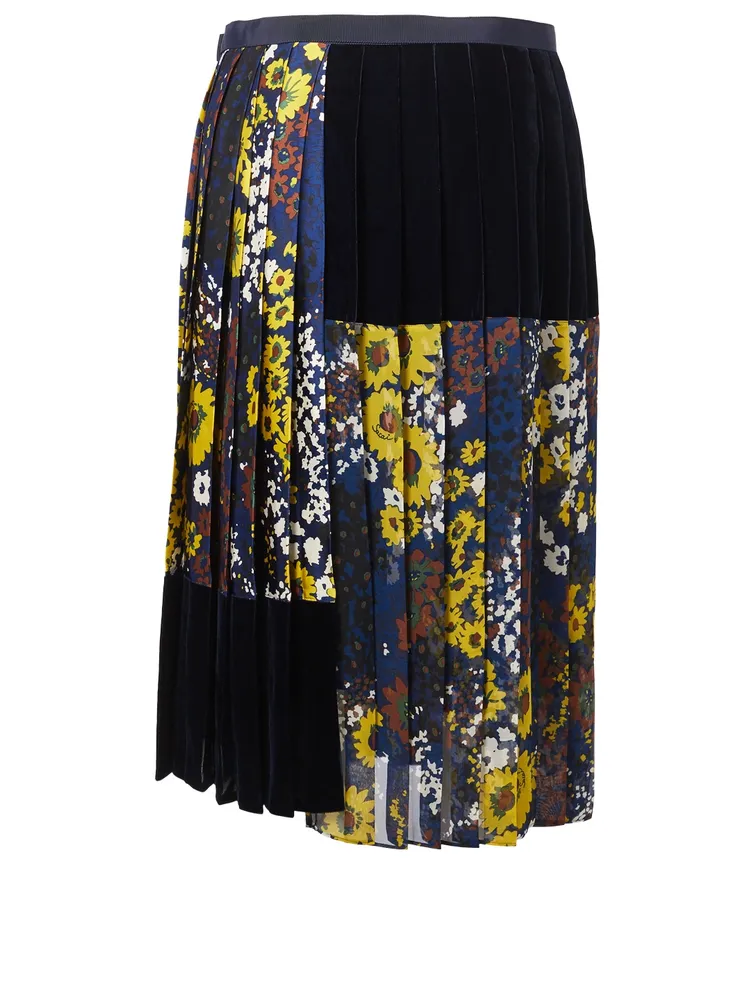 Pleated Skirt Floral Print