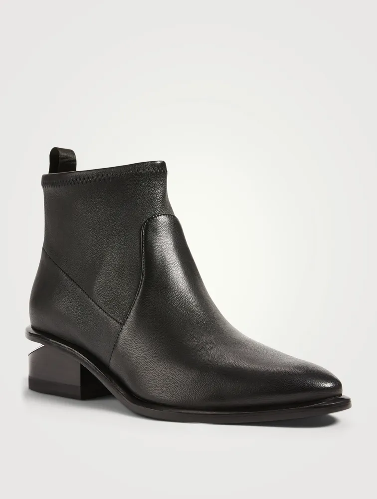 Kori Stretch Leather Ankle Boots