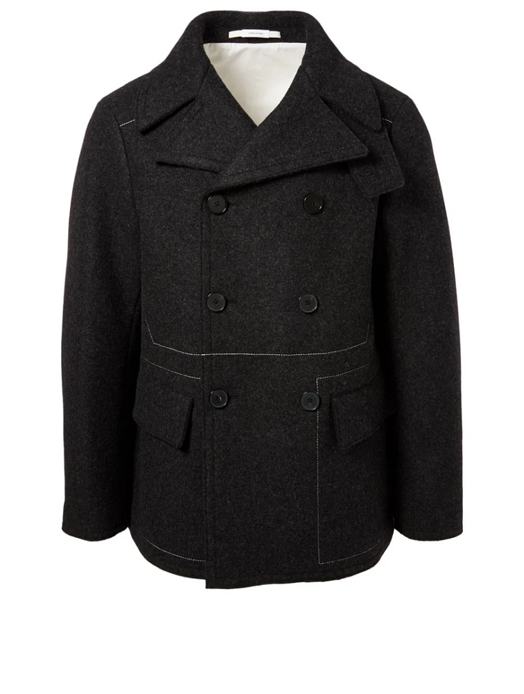 Wool Double-Breasted Field Jacket