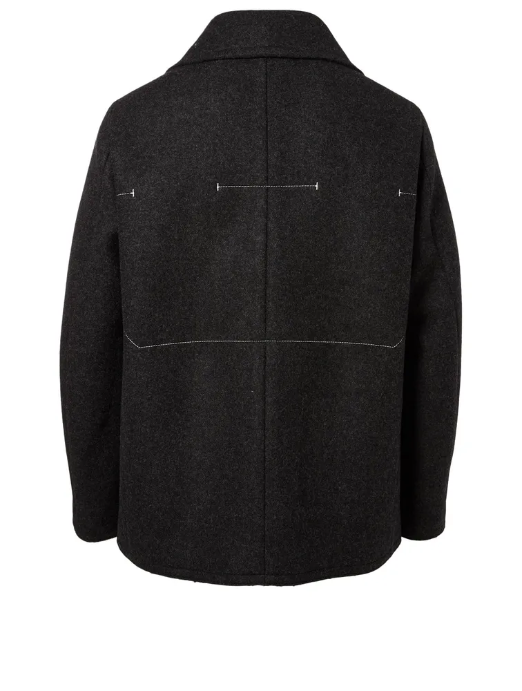 Wool Double-Breasted Field Jacket