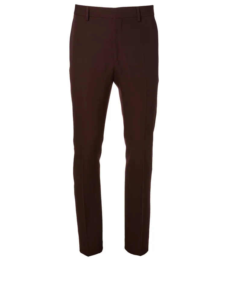 Wool Pants With Side Stripe