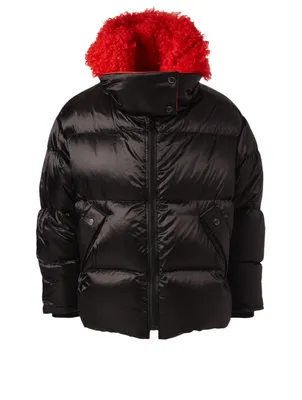 Oversized Puffer Coat With Fur