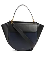 Hortensia Big Leather Colourblock Shoulder Bag