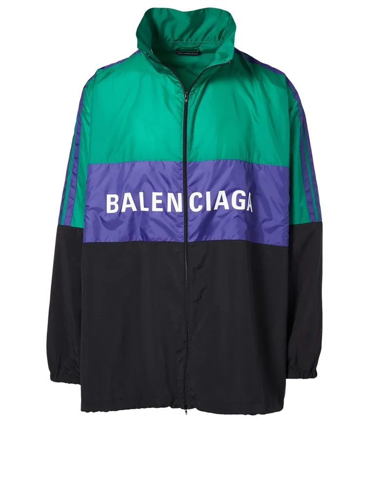 Nylon Colourblock Windbreaker Jacket