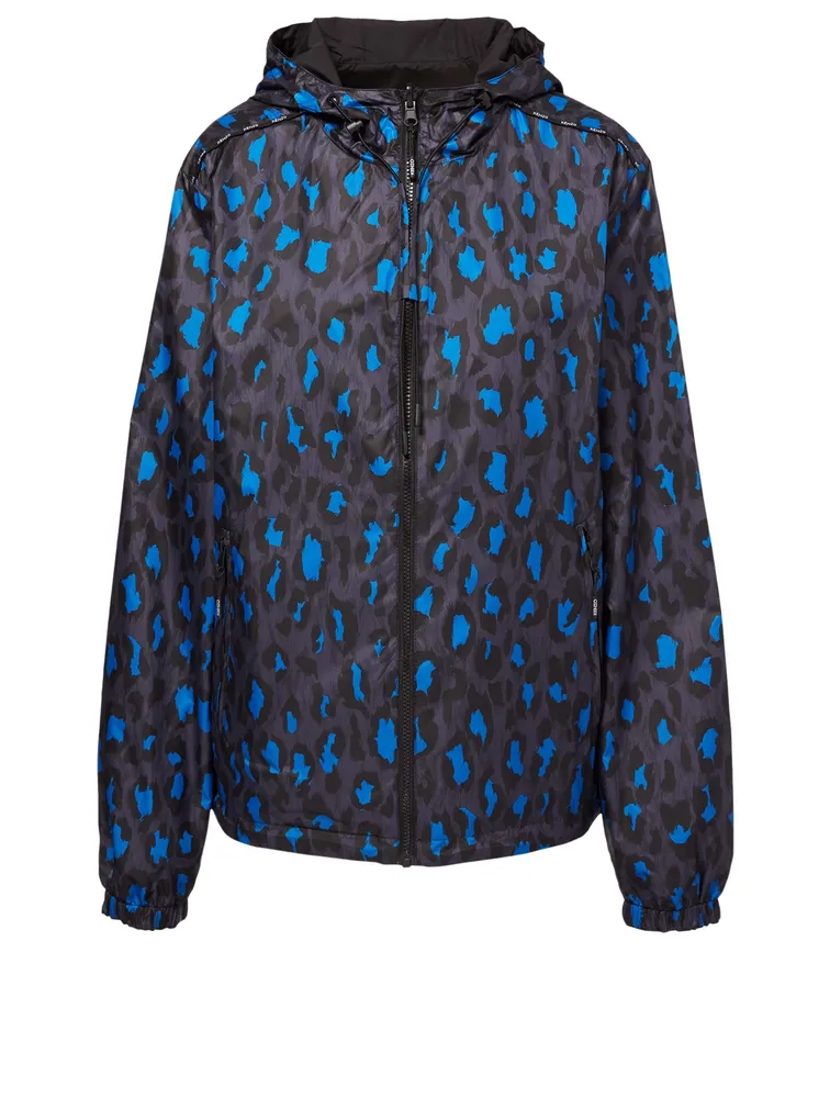 Reversible Windbreaker Leopard Print