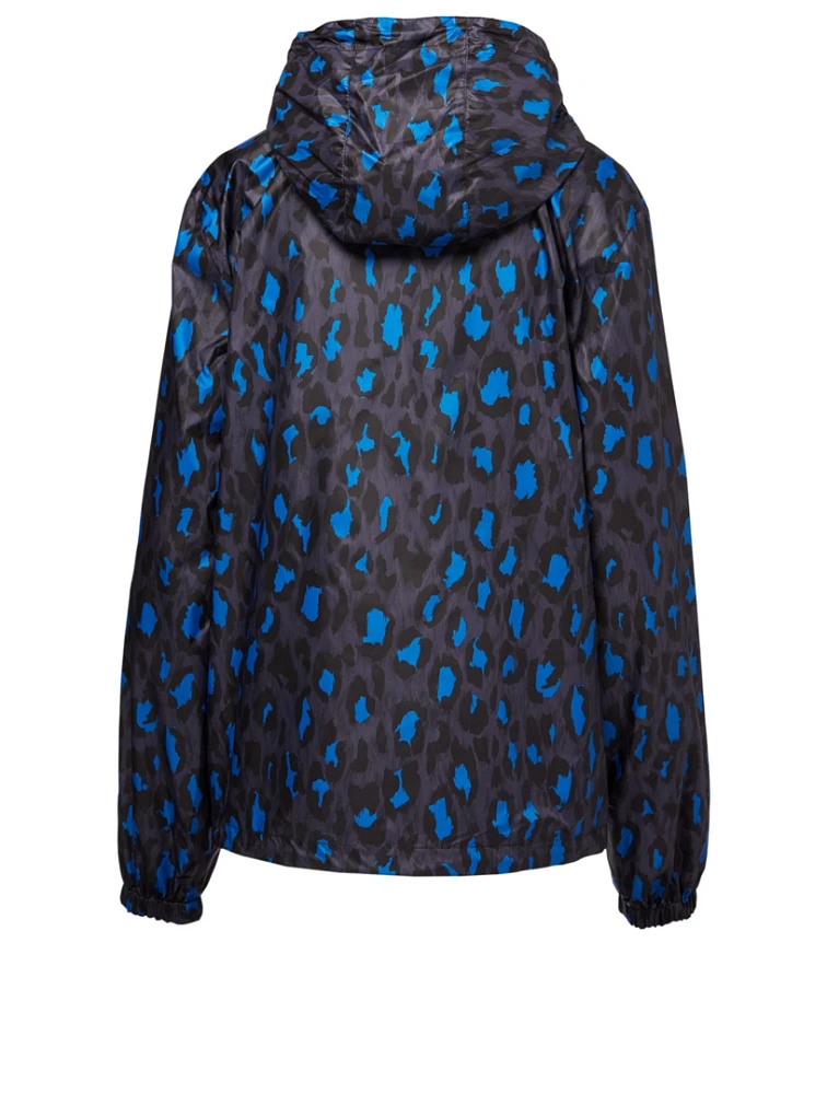 Reversible Windbreaker Leopard Print