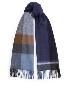 Arran Stack Cashmere Scarf In Check