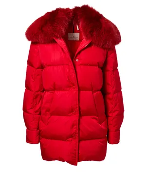 Mesange Down Parka With Fur Trim