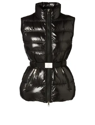 Aigrette Belted Down Puffer Vest