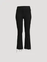 Hustler High-Rise Bootcut Jeans With Fray