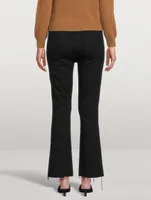 Hustler High-Rise Bootcut Jeans With Fray