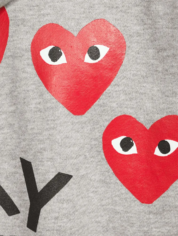 COMME DES GARÇONS PLAY Heart Zip-Up Hoodie With Back Logo