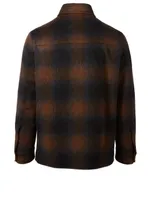 Brushed Wool And Alpaca Shirt-Jacket Check