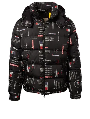 7 Moncler x Fragment Jain Down Puffer Jacket Logo Print