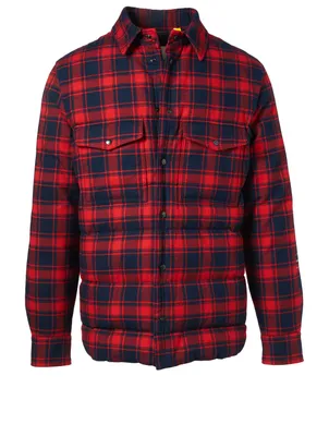 7 Moncler x Fragment Down Flannel Shirt Plaid