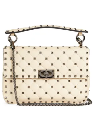 Medium Rockstud Spike Leather Bag