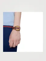 G-Timeless Leather Strap Watch