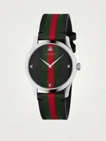 G-Timeless Leather Strap Watch