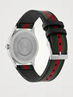 G-Timeless Leather Strap Watch
