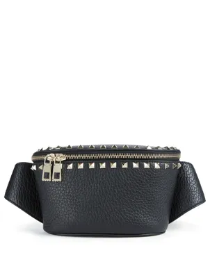 Rockstud Leather Belt Bag