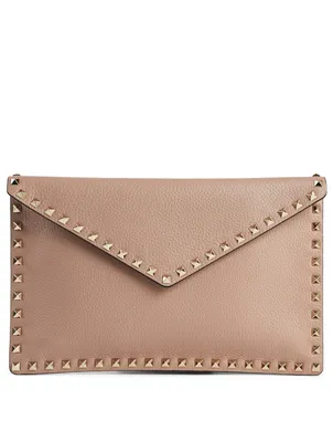 Large Rockstud Leather Pouch