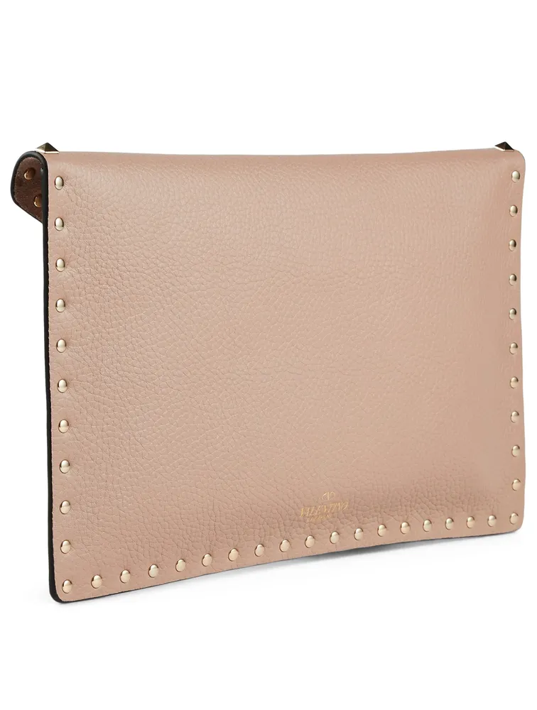 Large Rockstud Leather Pouch