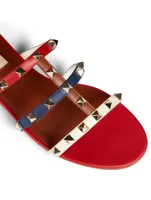 Rockstud Leather Slide Sandals