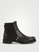 Rockstud Leather Chelsea Boots
