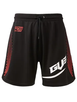 Drawstring Moto Shorts