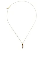 Love 14K Gold Sneaker Charm Necklace With Diamonds