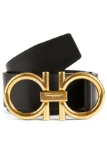 Gancini Buckle Leather Belt