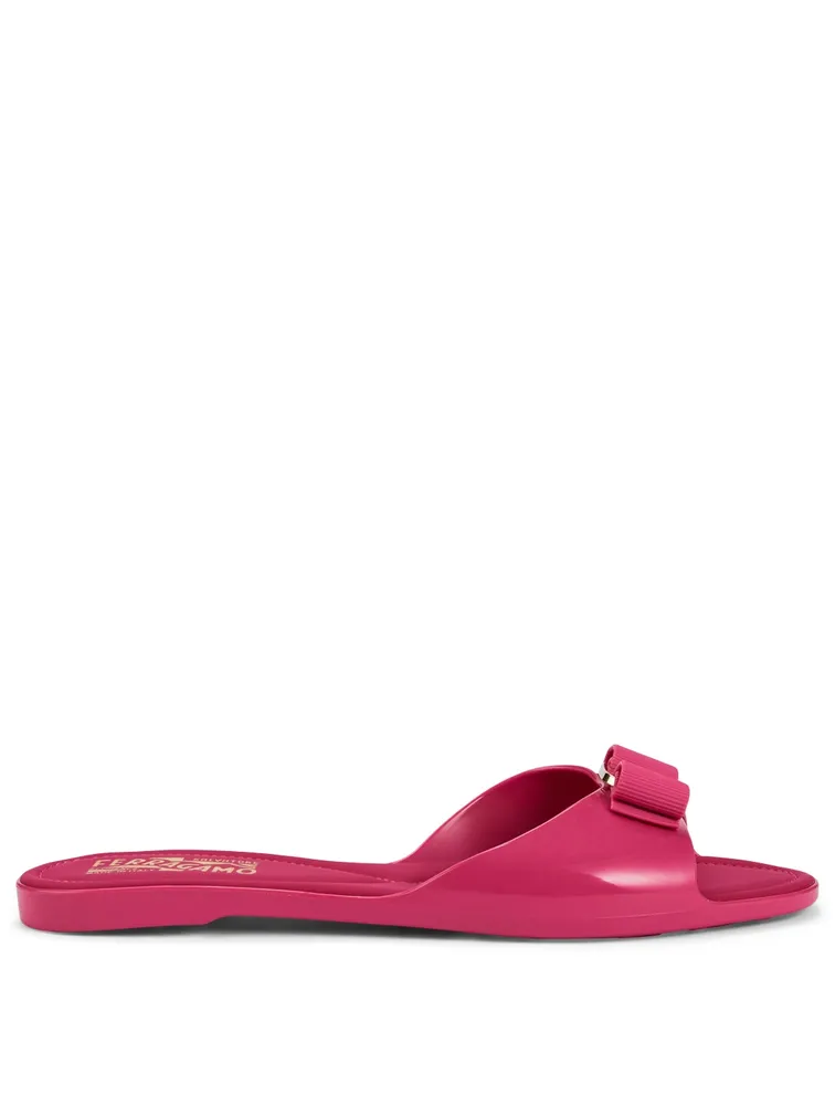 Cirella Jelly Slide Sandals With Vara Bow