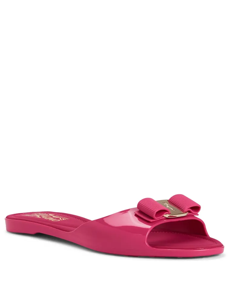 Cirella Jelly Slide Sandals With Vara Bow