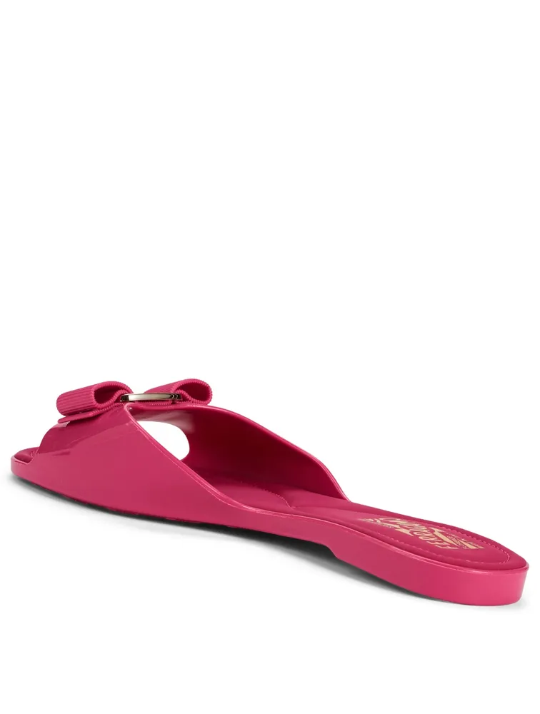 Cirella Jelly Slide Sandals With Vara Bow