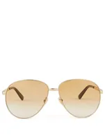 Aviator Sunglasses With Web