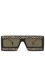 Rectangle Sunglasses With Crystals