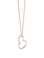 Large Wulu 18K Rose Gold Pendant With Diamonds