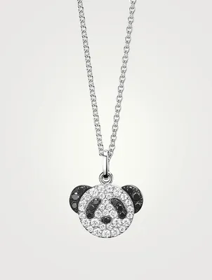 Petite Bo Bo 18K White Gold Necklace With Diamonds