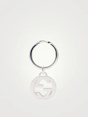 Interlocking G Sterling Silver Keychain