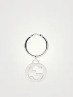Interlocking G Sterling Silver Keychain