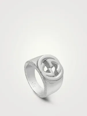 Interlocking G Sterling Silver Ring