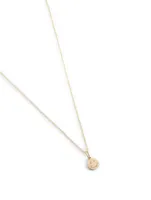 14K Gold Tiny Pure Happy Face Pendant Necklace