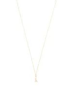 14K Gold Tiny Eiffel Tower Pendant Necklace