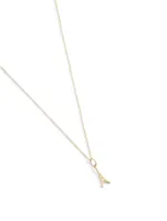 14K Gold Tiny Eiffel Tower Pendant Necklace