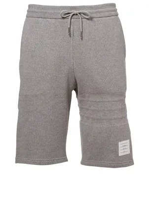 Four Bar Honeycomb Piqué Sweatshorts