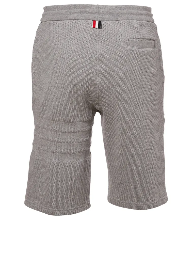 Four Bar Honeycomb Piqué Sweatshorts