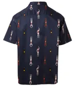 Short Sleeve Shirt Swimmer Print