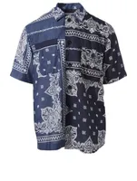 Short Sleeve Shirt Bandana Print