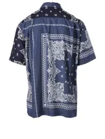 Short Sleeve Shirt Bandana Print