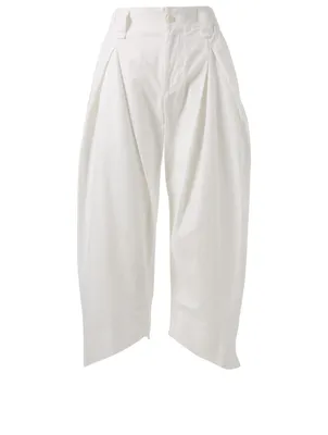 Designed Pants With Pleated Detail